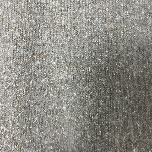 Vintage De Rotchild Beige Gray Angora Silk Embroidered Colorblock Y2K Sweater - Picture 7 of 9